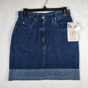 Bill Blass Jeans Denim‎ Skirt Blue Size 8P Cotton New